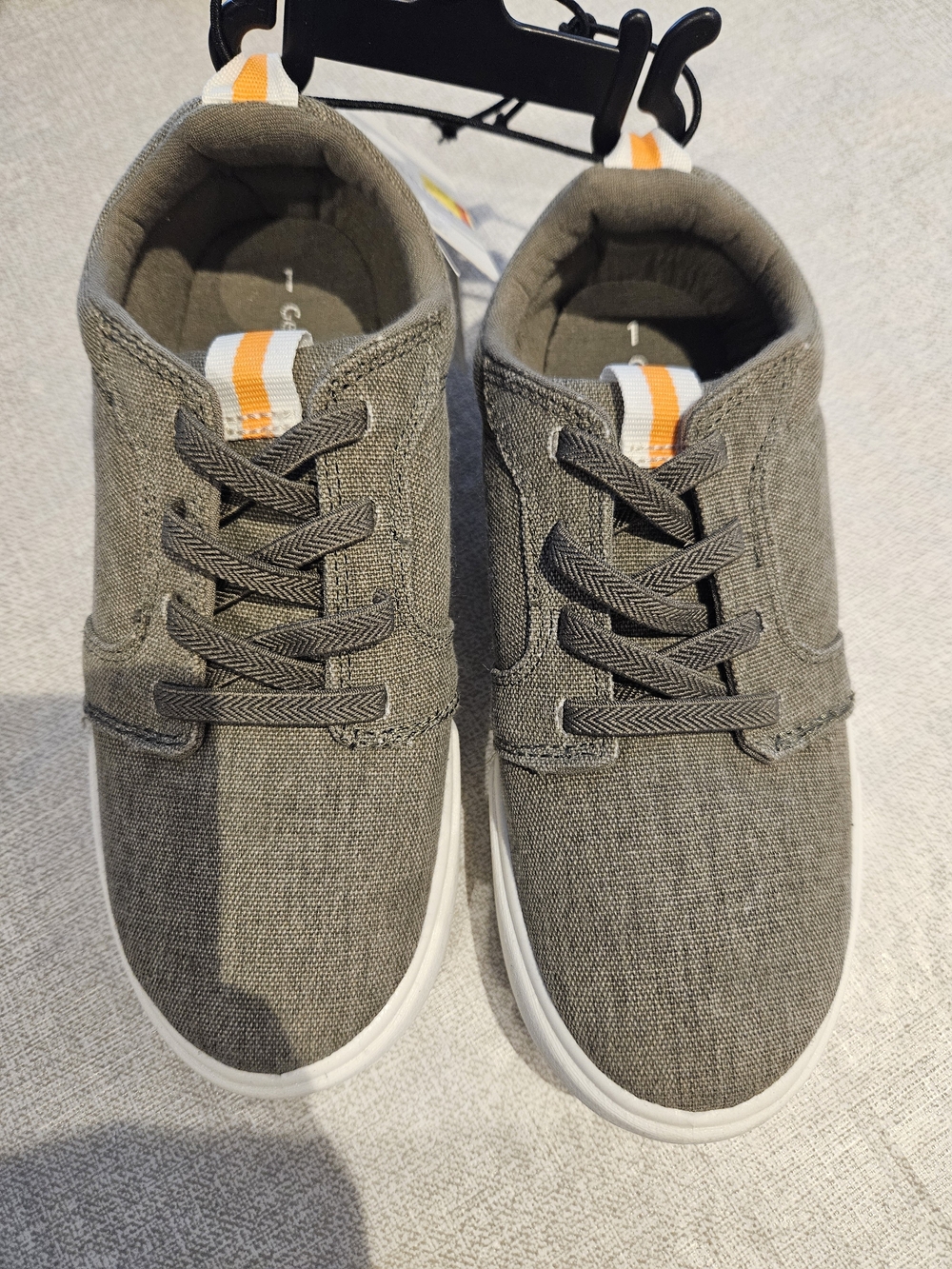 NWT -Boys George Casual Canvas Sneakers - Gray Size 1